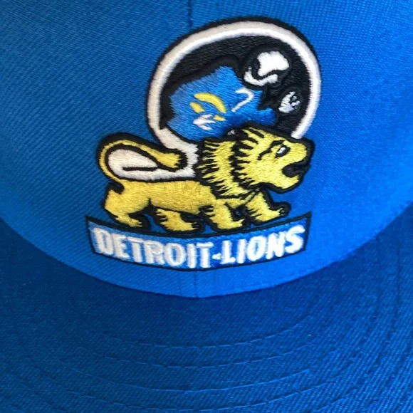 Vintage Detroit Lions Blue Cap - Picture 2 of 5